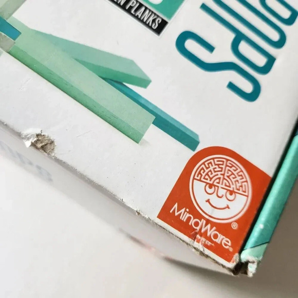 KEVA PLANKS Teal Maple Learn Stack Build Brain Toy 2013 Mindware Precision Green - Picture 4 of 16